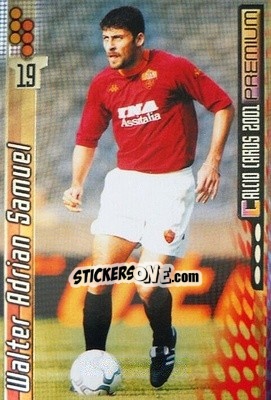 Sticker Walter Adrian Samuel - Calcio Cards 2000-2001 Premium n. 157 - Panini