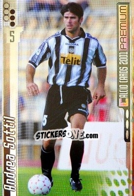 Sticker Andrea Sottil - Calcio Cards 2000-2001 Premium - Panini