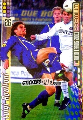 Sticker Luigi Apolloni - Calcio Cards 2000-2001 Premium n. 178 - Panini