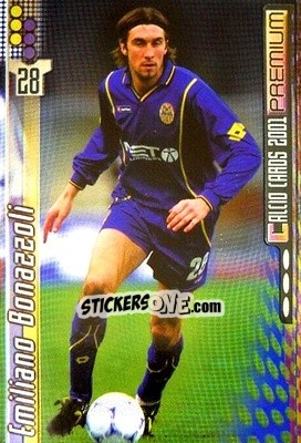 Sticker Emiliano Bonazzoli - Calcio Cards 2000-2001 Premium n. 186 - Panini
