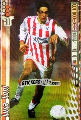 Sticker Luca Toni - Calcio Cards 2000-2001 Premium n. 198 - Panini