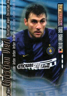 Sticker Christian Vieri - Calcio Cards 2000-2001 Premium n. B10 - Panini