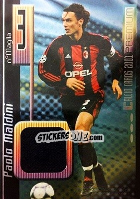 Figurina Paolo Maldini - Calcio Cards 2000-2001 Premium - Panini