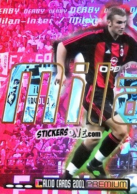 Sticker Milan vs Inter - Calcio Cards 2000-2001 Premium n. D1 - Panini