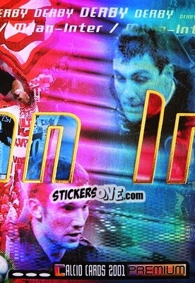 Sticker Milan vs Inter - Calcio Cards 2000-2001 Premium - Panini