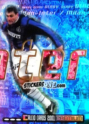 Sticker Milan vs Inter - Calcio Cards 2000-2001 Premium n. D3 - Panini
