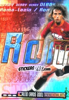 Sticker Roma vs Lazio - Calcio Cards 2000-2001 Premium n. D4 - Panini