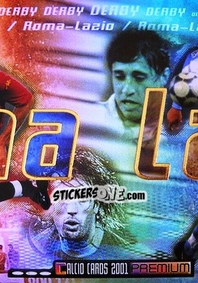 Sticker Roma vs Lazio - Calcio Cards 2000-2001 Premium n. D5 - Panini