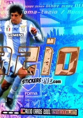 Sticker Roma vs Lazio - Calcio Cards 2000-2001 Premium n. D6 - Panini