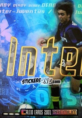 Sticker Inter vs Juventus - Calcio Cards 2000-2001 Premium - Panini