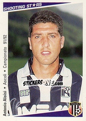Sticker Antonio Aloisi - Shooting Stars Calcio 1991-1992 n. 2 - Merlin