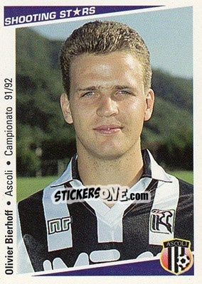 Sticker Oliver Bierhoff - Shooting Stars Calcio 1991-1992 n. 11 - Merlin