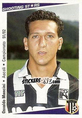 Sticker Osvaldo Mancini - Shooting Stars Calcio 1991-1992 n. 12 - Merlin