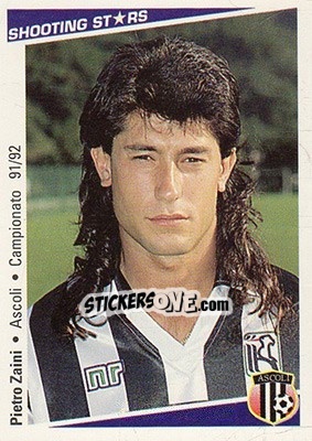 Figurina Pietro Zaini - Shooting Stars Calcio 1991-1992 - Merlin