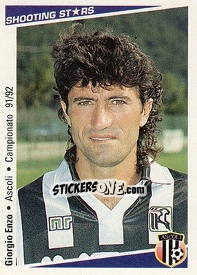 Sticker Giorgio Enzo - Shooting Stars Calcio 1991-1992 n. 14 - Merlin