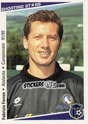 Figurina Fabrizio Ferron - Shooting Stars Calcio 1991-1992 - Merlin