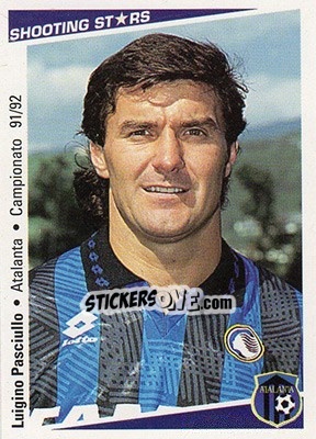 Sticker Luigino Pasciullo - Shooting Stars Calcio 1991-1992 n. 17 - Merlin
