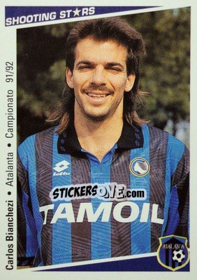 Figurina Carlos Bianchezi - Shooting Stars Calcio 1991-1992 - Merlin