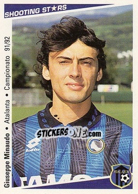 Sticker Giuseppe Minaudo - Shooting Stars Calcio 1991-1992 - Merlin