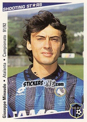Sticker Giuseppe Minaudo - Shooting Stars Calcio 1991-1992 n. 27 - Merlin