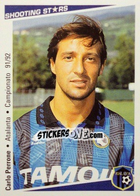 Sticker Carlo Perrone - Shooting Stars Calcio 1991-1992 - Merlin