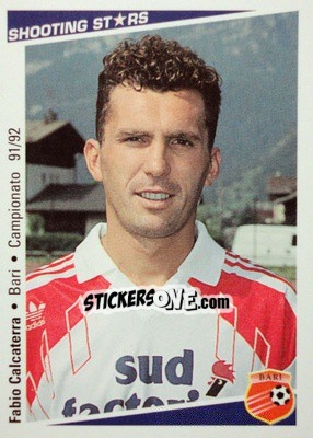 Sticker Fabio Calcaterra - Shooting Stars Calcio 1991-1992 n. 33 - Merlin