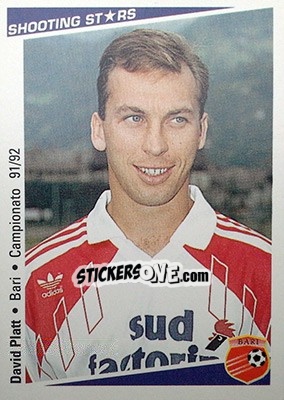 Sticker David Platt - Shooting Stars Calcio 1991-1992 n. 38 - Merlin