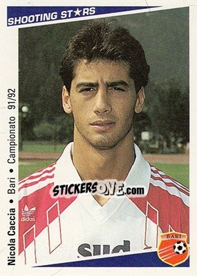 Sticker Nicola Caccia - Shooting Stars Calcio 1991-1992 n. 39 - Merlin