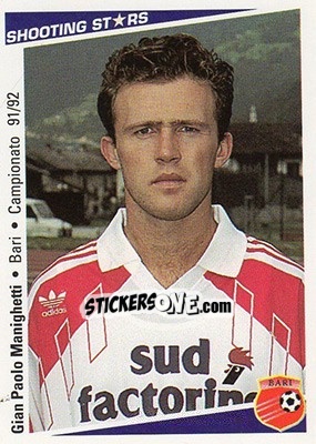 Sticker Gian Paolo Manighetti - Shooting Stars Calcio 1991-1992 n. 41 - Merlin