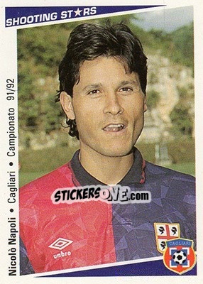Sticker Nicolo Napoli - Shooting Stars Calcio 1991-1992 n. 44 - Merlin