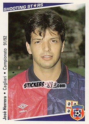 Figurina Jose Herrera - Shooting Stars Calcio 1991-1992 - Merlin
