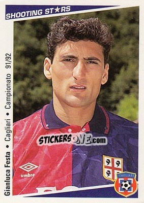 Sticker Gianluca Festa - Shooting Stars Calcio 1991-1992 n. 47 - Merlin