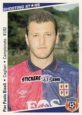 Sticker Pier Paolo Bisoli - Shooting Stars Calcio 1991-1992 n. 49 - Merlin