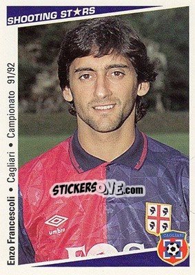 Figurina Enzo Francescoli - Shooting Stars Calcio 1991-1992 - Merlin
