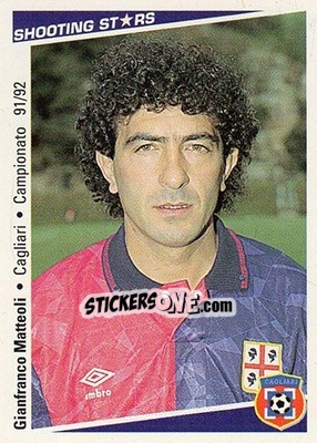 Sticker Gianfranco Matteoli - Shooting Stars Calcio 1991-1992 - Merlin