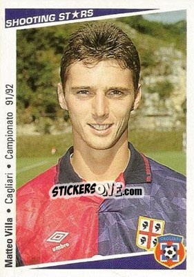 Figurina Matteo Villa - Shooting Stars Calcio 1991-1992 - Merlin