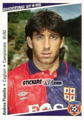 Figurina Andrea Pistella - Shooting Stars Calcio 1991-1992 - Merlin