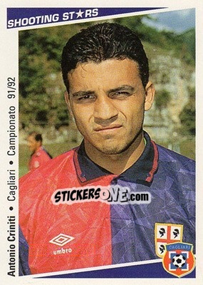 Figurina Antonio Criniti - Shooting Stars Calcio 1991-1992 - Merlin