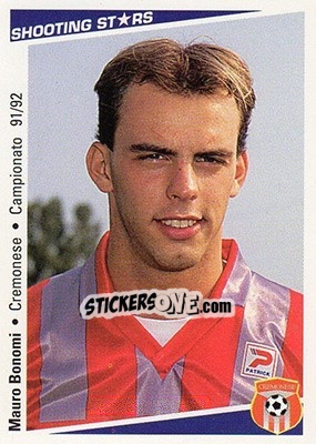 Figurina Mauro Bonomi - Shooting Stars Calcio 1991-1992 - Merlin