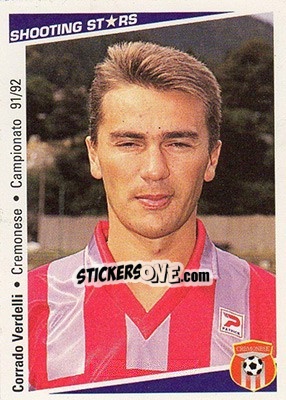 Sticker Corrado Verdelli - Shooting Stars Calcio 1991-1992 n. 60 - Merlin
