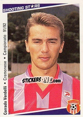 Cromo Corrado Verdelli - Shooting Stars Calcio 1991-1992 - Merlin