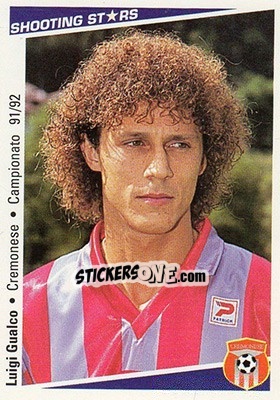 Sticker Luigi Gualco - Shooting Stars Calcio 1991-1992 n. 62 - Merlin