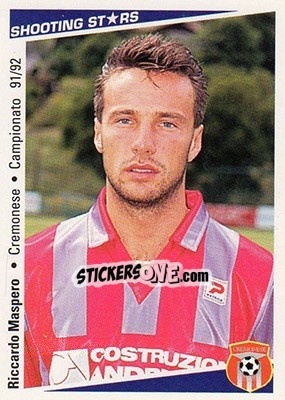Sticker Riccardo Maspero - Shooting Stars Calcio 1991-1992 n. 64 - Merlin