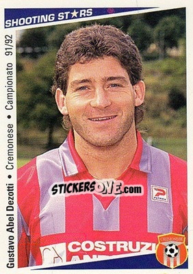 Cromo Gustavo Abel Dezotti - Shooting Stars Calcio 1991-1992 - Merlin