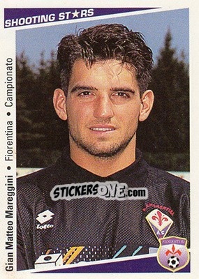Sticker Gian Matteo Mareggini - Shooting Stars Calcio 1991-1992 - Merlin