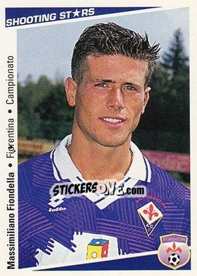 Sticker Massimiliano Fiondella - Shooting Stars Calcio 1991-1992 - Merlin