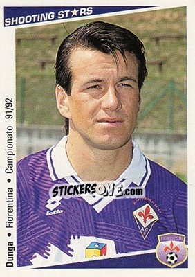 Figurina Dunga - Shooting Stars Calcio 1991-1992 - Merlin