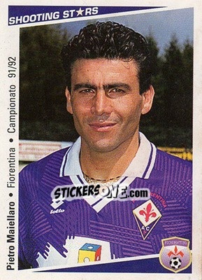 Sticker Pietro Maiellaro - Shooting Stars Calcio 1991-1992 - Merlin