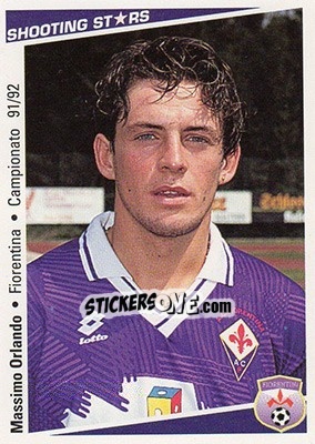 Figurina Massimo Orlando - Shooting Stars Calcio 1991-1992 - Merlin