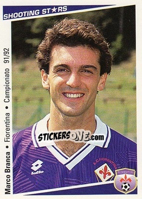 Figurina Marco Branca - Shooting Stars Calcio 1991-1992 n. 84 - Merlin